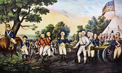 Reddition du général Burgoyne à Saratoga, N.Y. le 17 octobre 1777
